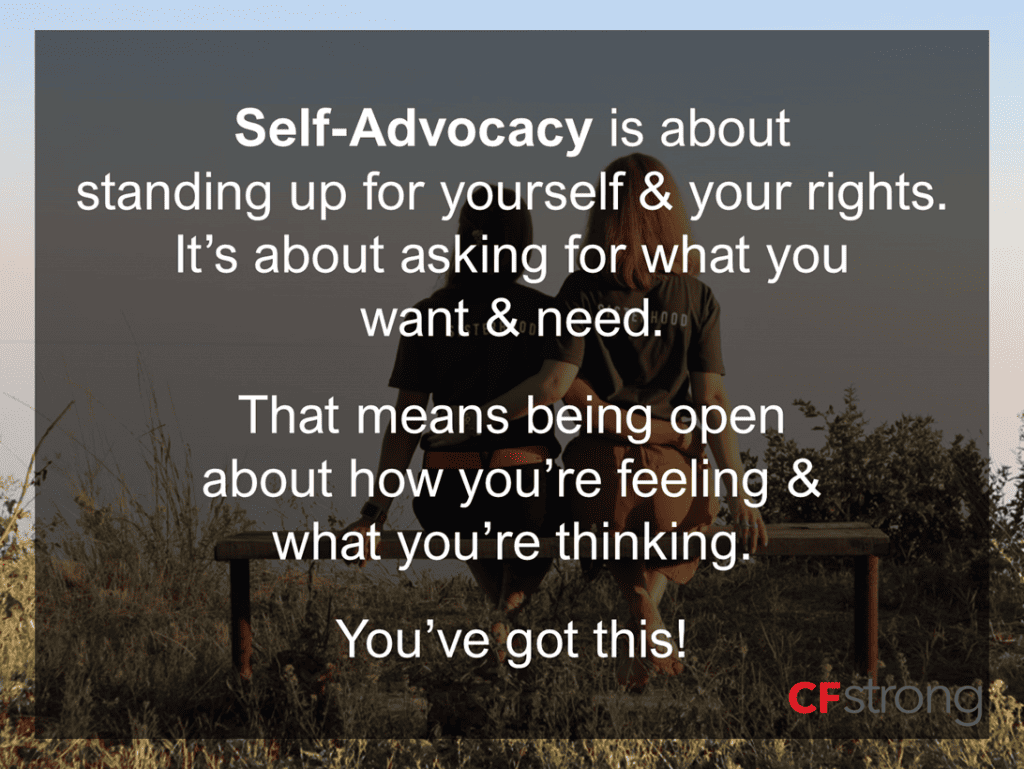 self advocacy young people with CF