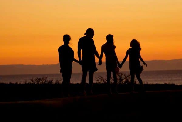 Transition A Parents Perspective | Family holding hands looking at sunset