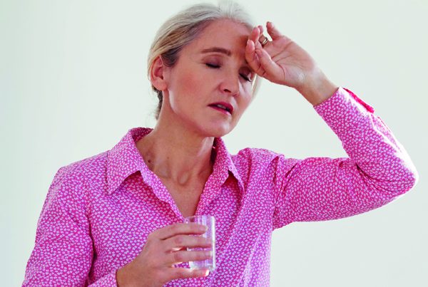 Woman with hot flush | Menopause and CF